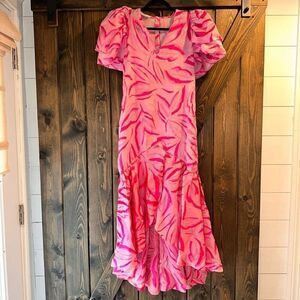 Vintage Digna Yero Puff Sleeve Floral Maxi Dress